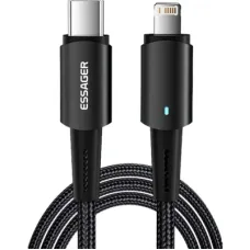 Дата кабель USB-C to Lightning 2.0m 20W black Essager (EXCTL-CGA01)