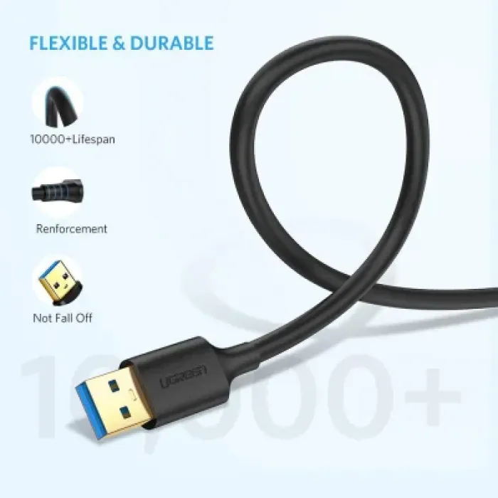 Дата кабель USB 3.0 AM/AM 0.5m US128 black Ugreen (10369)