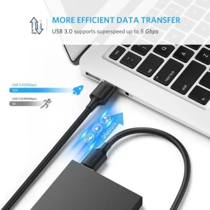 Дата кабель USB 3.0 AM/AM 1.0m US128 black Ugreen (10370)