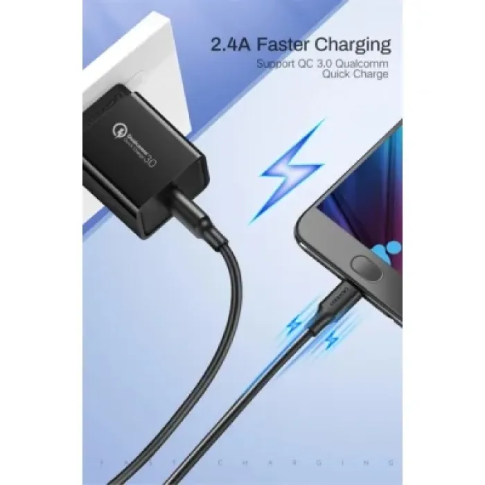 Дата кабель USB 2.0 AM to Mini 5P 1.0m US132 black Ugreen (10355)