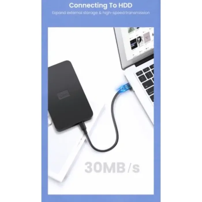 Дата кабель USB 2.0 AM to Mini 5P 1.0m US132 black Ugreen (10355)