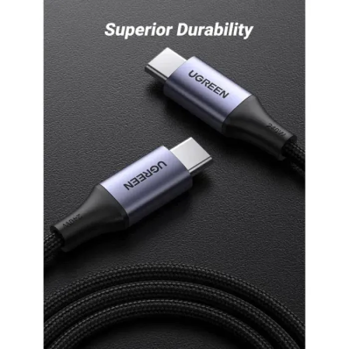 Дата кабель USB-C to USB-C 1.0m 240W US535 space gray Ugreen (15311)