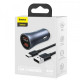 Зарядний пристрій Baseus 2xUSB QC3.0 + cable USB to USB-C 40W Golden Contactor Pro dark gray (TZCCJD-A0G)