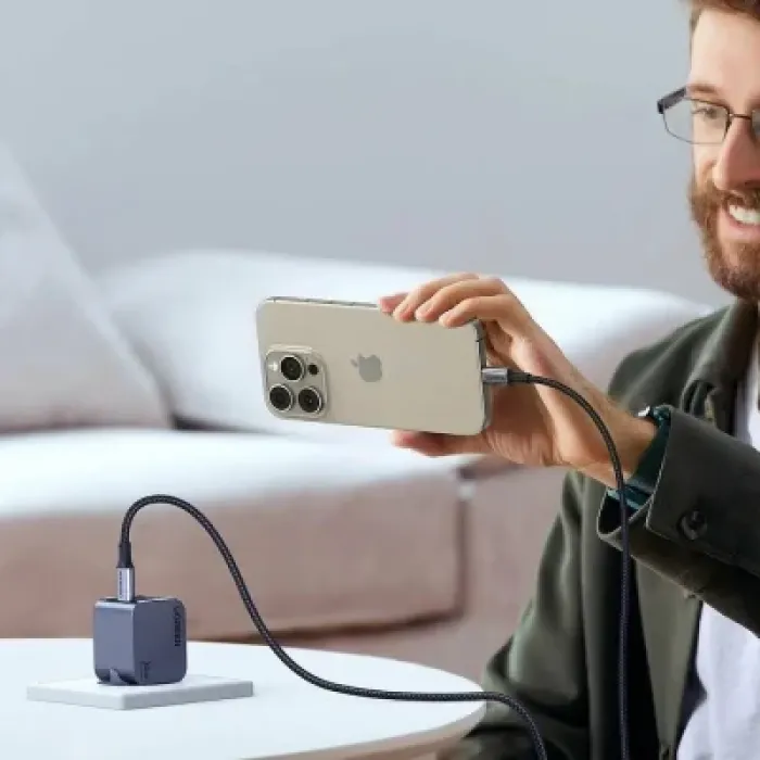 Зарядний пристрій Ugreen USB-C PD30W GaN X703 gray (35006)