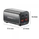 Зарядний пристрій Essager 2xUSB-C + 2xUSB 67W GaN (ECT2AC-JYB0G-Z)
