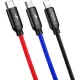 Дата кабель USB 2.0 AM to Lightning + Micro 5P + USB-C 1.2m 5A black Baseus (CAMLT-BSY01)