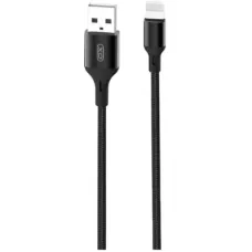 Дата кабель USB 2.0 AM to Lightning 1.0m braided NB143 black XO (6920680870707)