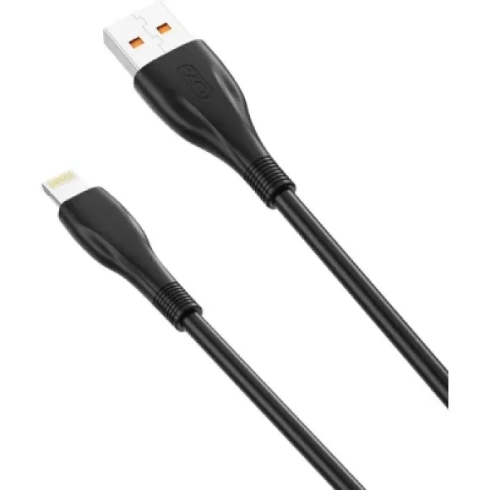 Дата кабель USB 2.0 AM to Lightning 1.0m 6A NB185 black XO (6920680879236)