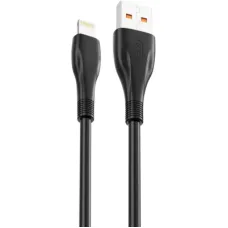Дата кабель USB 2.0 AM to Lightning 1.0m 6A NB185 black XO (6920680879236)