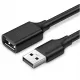 Дата кабель USB 2.0 AM/AF 0.5m US103 black Ugreen (10313)
