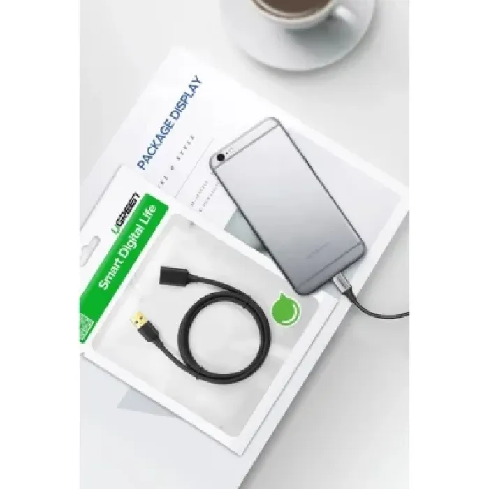Дата кабель USB 3.0 AM/AF 1.5m US129 black Ugreen (30126)