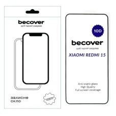 Скло захисне BeCover 10D Xiaomi Redmi 15 Black (713906)