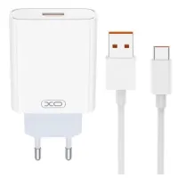 Зарядний пристрій XO USB 120W + cable USB to USB-C white (XO-L128U)