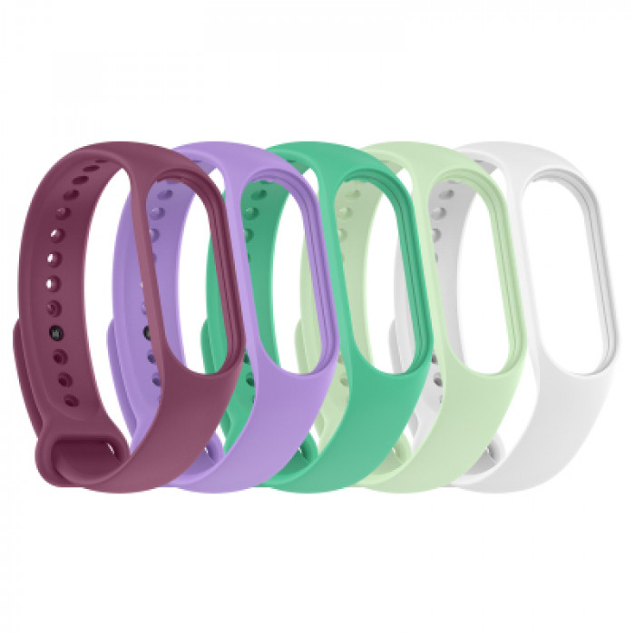 Ремінець до фітнес браслета Armorstandart комплект 5шт Xiaomi Mi Band 7/6/5 New Style Floral (ARM75059)