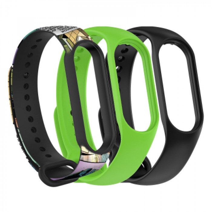 Ремінець до фітнес браслета Armorstandart комплект 3шт Xiaomi Mi Band 7/6/5 New Style Wolverine (ARM87047)
