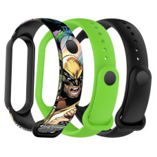 Ремінець до фітнес браслета Armorstandart комплект 3шт Xiaomi Mi Band 7/6/5 New Style Wolverine (ARM87047)