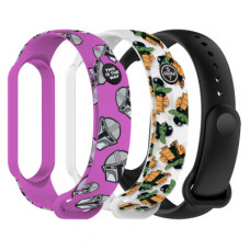 Ремінець до фітнес браслета Armorstandart комплект 3шт Xiaomi Mi Band 7/6/5 TW2 (ARM87045)