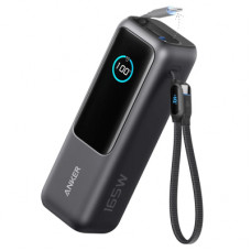 Батарея універсальна Anker 25000mAh, 165W, PD/3/0, QC/3/0, Built-In Double USB-C Cables, black (A1695H11)
