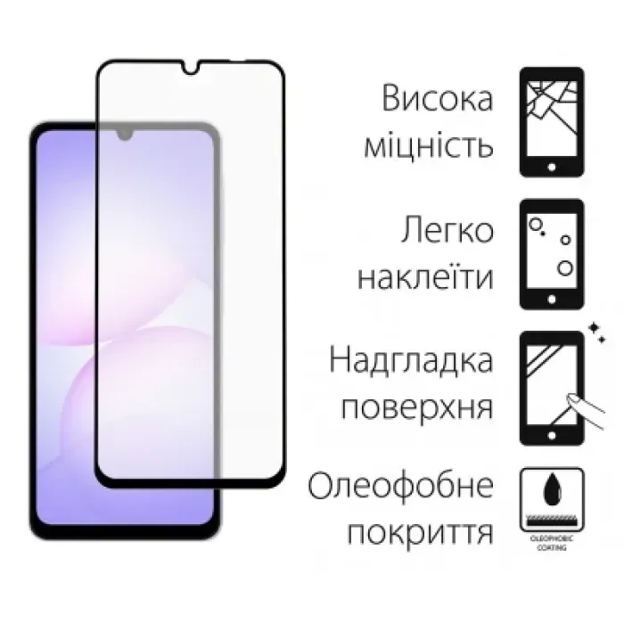 Чохол до мобільного телефона Dengos Carbon Kit for Samsung Galaxy A07 case + glass Black (DG-KM-162)