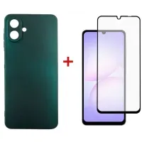 Чохол до мобільного телефона Dengos Soft Kit for Samsung Galaxy A07 case + glass Green (DG-KM-166)
