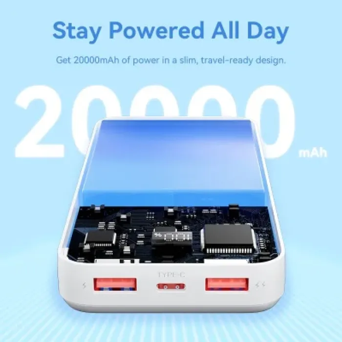 Батарея універсальна Vention 20000 mAh 22.5W Black LED Display Type (FHLB0)