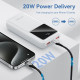 Батарея універсальна Vention 20000 mAh 22.5W Black LED Display Type (FHLB0)