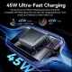 Батарея універсальна Vention 20000 mAh 45W Mini with Built-in USB-C Cable Gray (FHGH0)