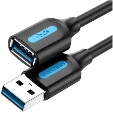 Дата кабель USB 3.0 AM/AF 0.5m black Vention (CBHBD)