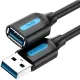 Дата кабель USB 3.0 AM/AF 0.5m black Vention (CBHBD)