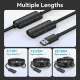 Дата кабель USB 2.0 AM/AF 15.0m Active black Vention (CBKBN)