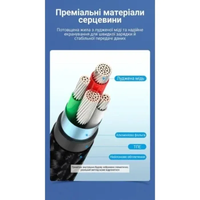 Дата кабель USB 2.0 AM to USB-C 1.5m 3A cotton braided aluminum purple Vention (CODVG)