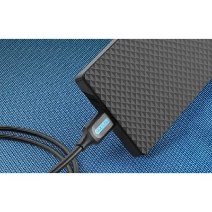 Дата кабель USB 2.0 AM to Mini 5P 0.5m black Vention (COMBD)