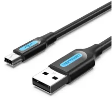 Дата кабель USB 2.0 AM to Mini 5P 2.0m black Vention (COMBH)