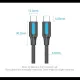 Дата кабель USB-C to USB-C 1.5m 5A black Vention (COTBG)