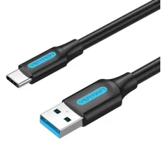 Дата кабель USB 3.0 AM to USB-C 1.5m black Vention (COZBG)