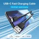 Дата кабель USB 2.0 AM to USB-C 1.0m 3A black Vention (CTHBF)