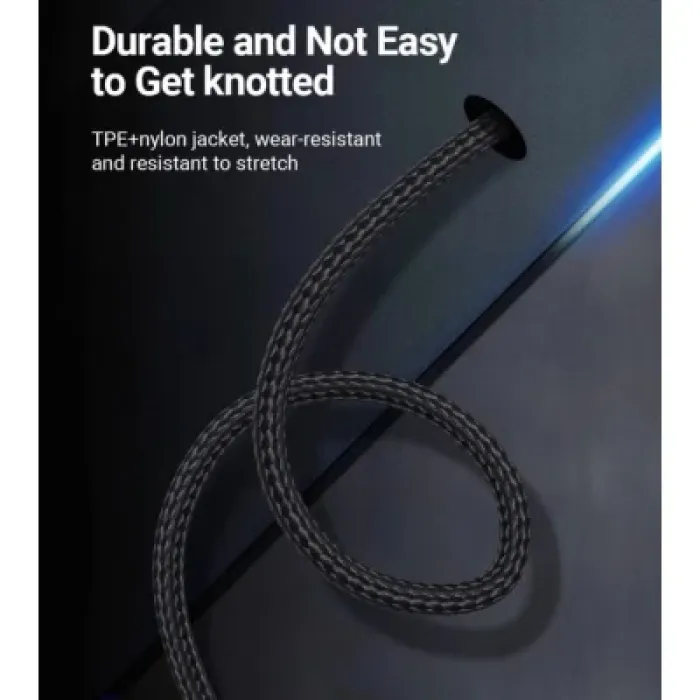 Дата кабель USB-C to USB-C 2.0m 5A aluminum gray Vention (TAEHH)