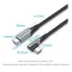 Дата кабель USB 2.0 USB-C to USB-C 1.0m 5A 90° corner aluminum gray Vention (TAKHF)