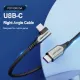 Дата кабель USB 2.0 USB-C to USB-C 1.0m 5A 90° corner aluminum gray Vention (TAKHF)