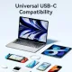 Дата кабель USB-C to USB-C 1.0m 3A black Vention (TRCBF)
