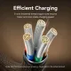 Дата кабель USB-C to USB-C 1.0m 3A aluminum gold Vention (TRDJF)