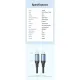 Дата кабель USB-C to USB-C 1.5m 240W aluminum black Vention (TREBG)
