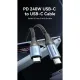 Дата кабель USB-C to USB-C 1.5m 240W aluminum black Vention (TREBG)