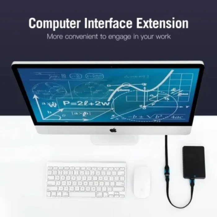 Дата кабель USB 3.0 AM/AF 2.0m flat black Vention (VAS-A13-B200)