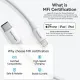 Дата кабель USB-C to Lightning 1.0m 3A white Vention (LAJWF)