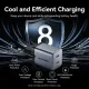 Зарядний пристрій Vention 2xUSB-C PD45W GaN transparent gray (FCFH0-EU)
