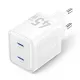 Зарядний пристрій Vention 2xUSB-C PD45W GaN transparent white (FCFW0-EU)