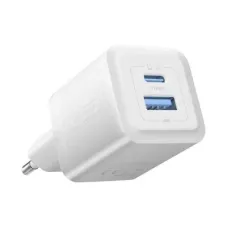 Зарядний пристрій Vention 1xUSB-C PD30W + 1xUSB QC3.0 30W GaN white (FEQW0-EU)
