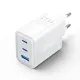 Зарядний пристрій Vention 2xUSB-C PD65W + 1xUSB QC3.0 60W GaN white (FERW0-EU)
