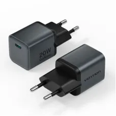 Зарядний пристрій Vention USB-C PD20W GaN gray (FEVH0-EU)